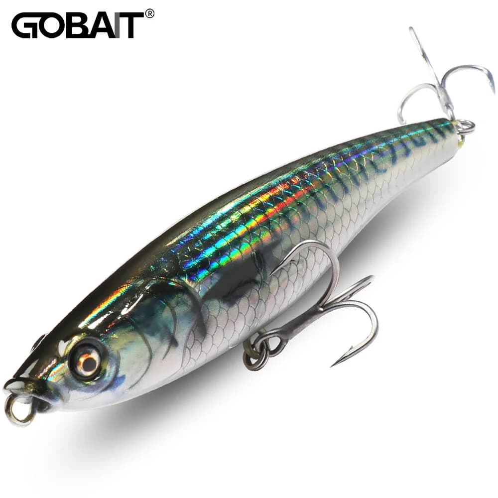 GOBAIT Affondamento Matita Richiamo 53g 10.5cm Popper Hook Swimbait Pesca Long Cast Wobbler Attrezzatura da pesca in mare Crankbait Esca in silicone