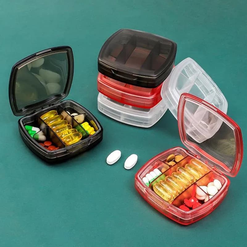 5 grille napkin, double seal, dispenser for medicinal tablets, organizer, nappie holder, dividers, container to store pills