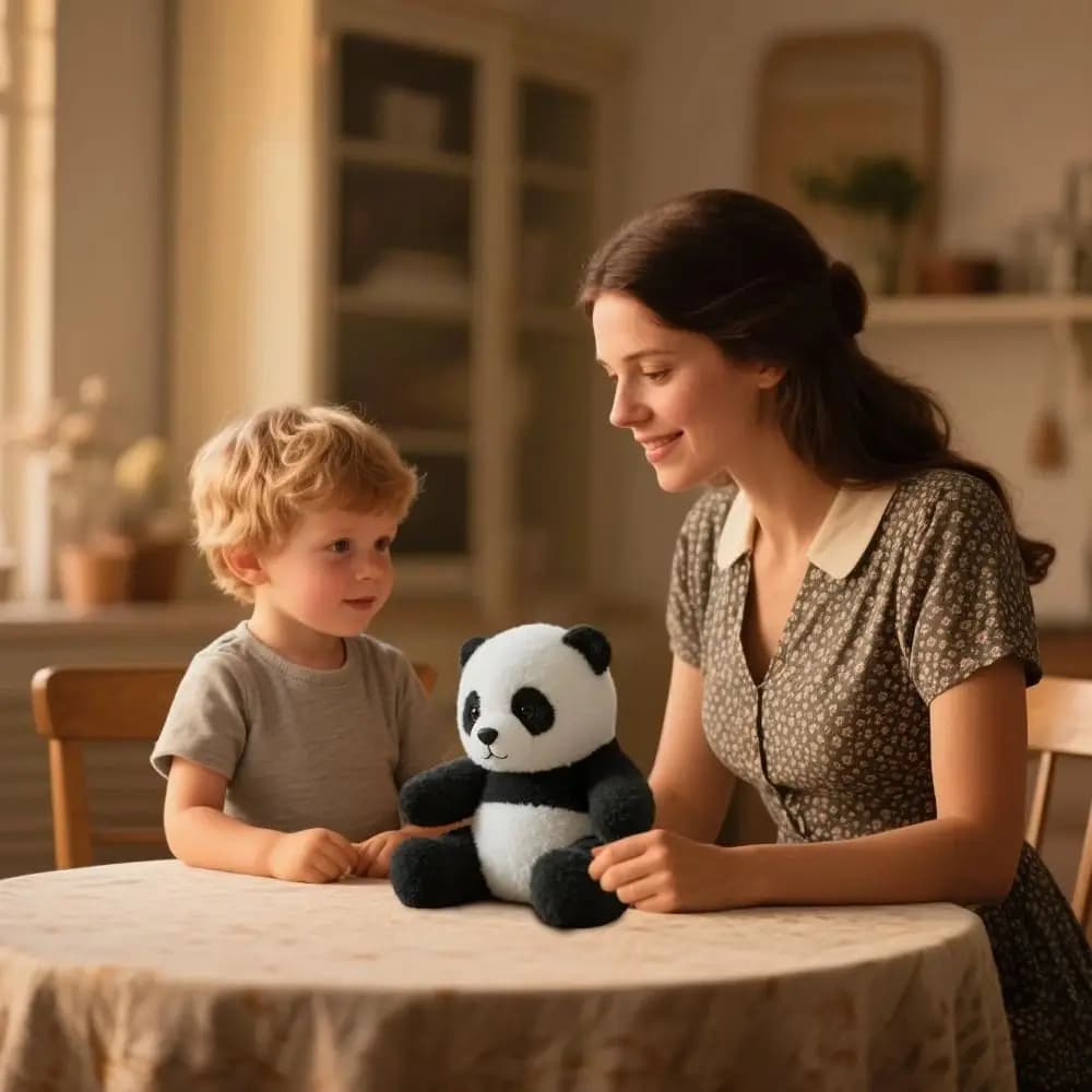 Peluche Panda Decorativo, Giocattolo Morbido Simulato, Cuscino Decorativo Panda da 23cm per Camera da Letto e Divano, Regalo di Compleanno