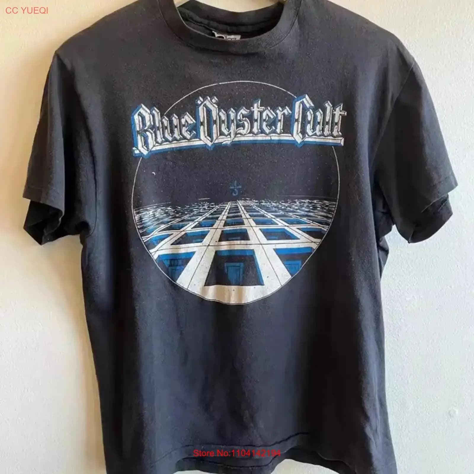 Blue Oyster Cult Astronomy Band Basic Black T Shirt Vtg WA1182 vintage Washed graphic fashion Soft Comfortable Unisex Stretched