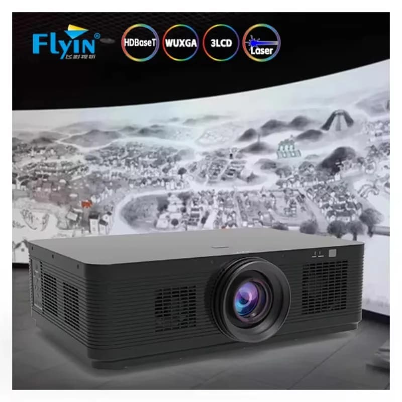 Proiettore per Mappatura 3D, Proiettori Laser e Attrezzature per Presentazioni, 10000 Lumen, Proiezione Cinema 4K per Schermi d'Acqua all'Aperto