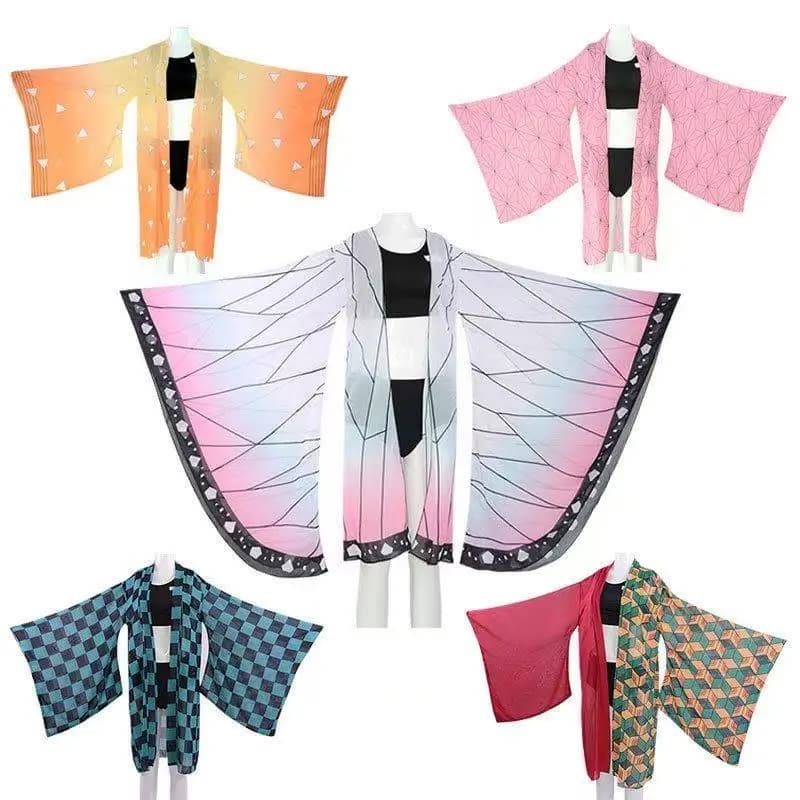 Anime Inspired Swimsuit Set Shinobu Kamado Tanjiro Zenitsu Cosplay Women's Bathing Suit