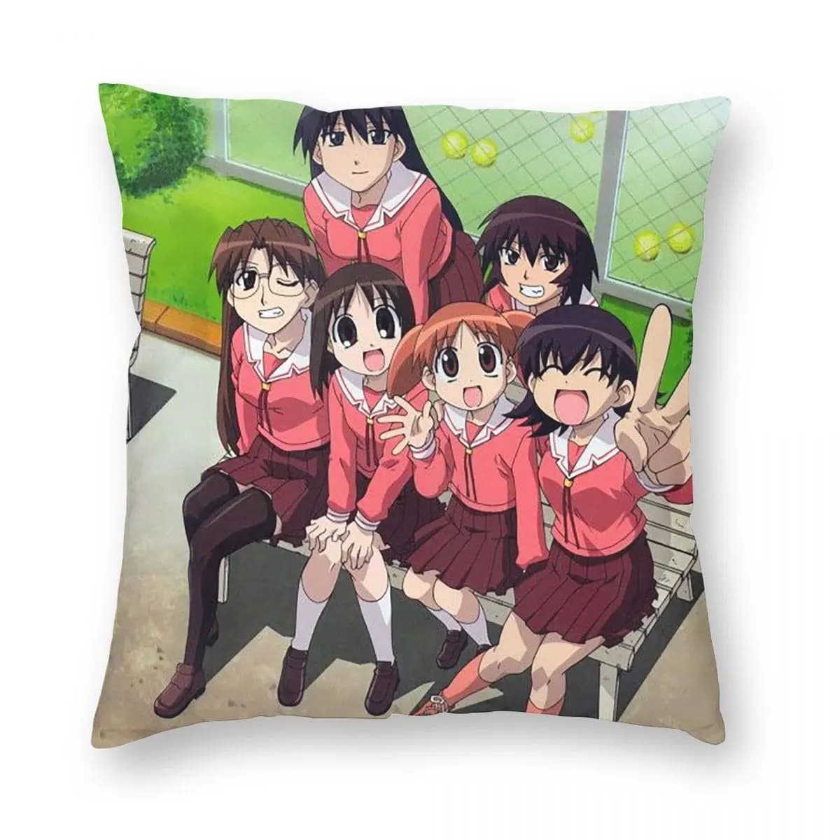 Simpatico anime Azumanga Daioh federa quadrata fodera per cuscino decorazione cuscino comfort per divano di casa