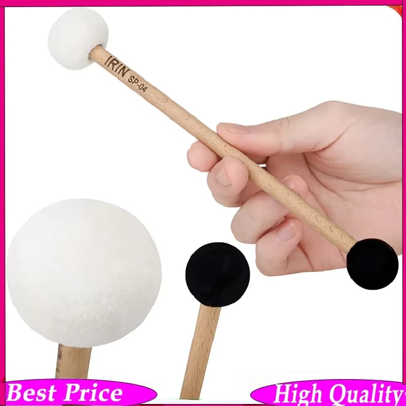 IRIN Dual-Head Felt Rubber Drumstick Singing Bowl Mallet Professional Percussion Stick for Singing Bowls Drums
