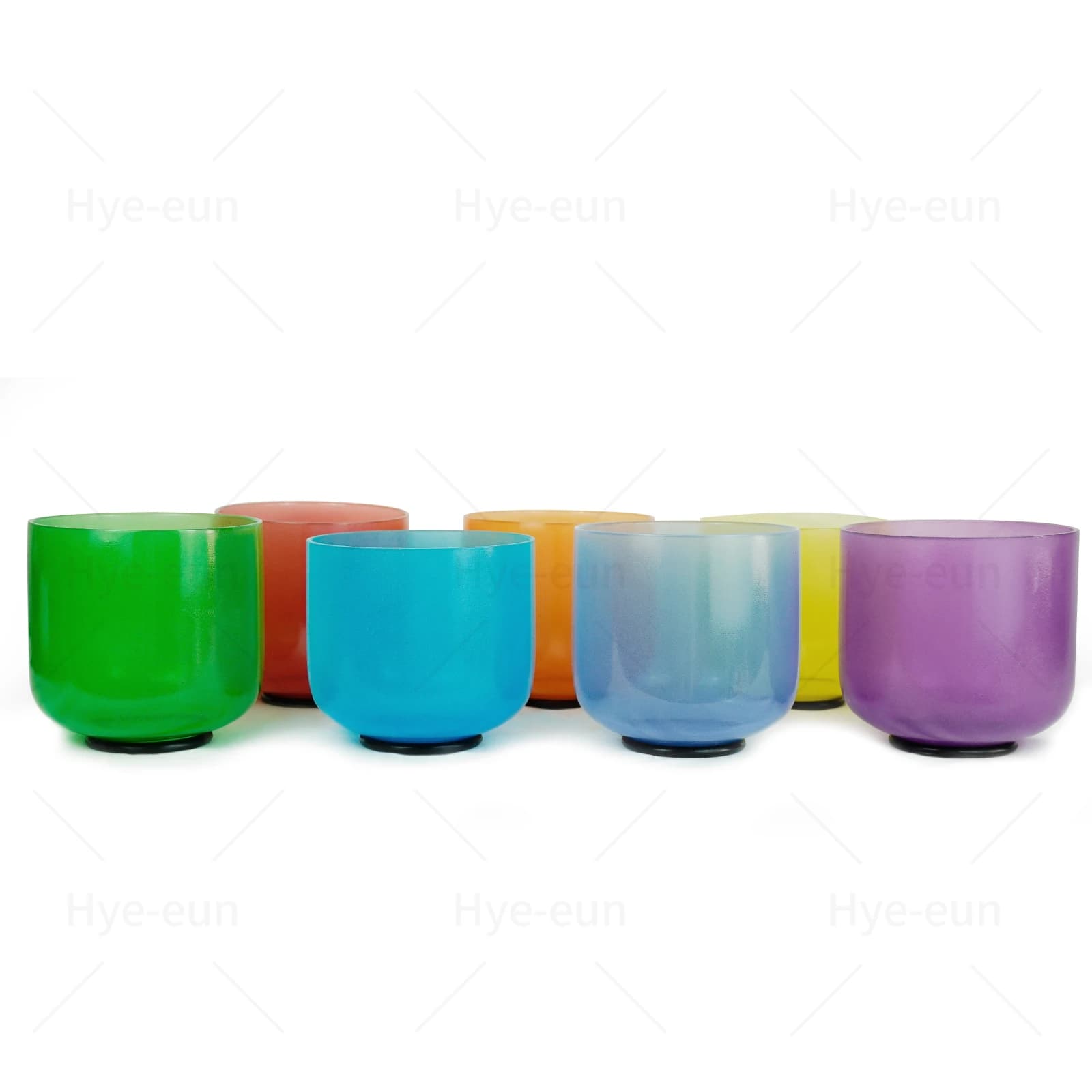 Hye-eun 8inch 432HZ Professional Clear Crystal Singing Chakra Bowl with Bag for Cleansing Stress Relief Sound Healing