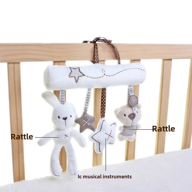 Letto sospeso Coniglio Peluche Carrozzina attorcigliata Giocattolo Animale Sonaglio A Spirale Bambino Letto A Spirale Giocattoli per Passeggino Sonagli Per Bambini Cellulari Carrozzina Morbida