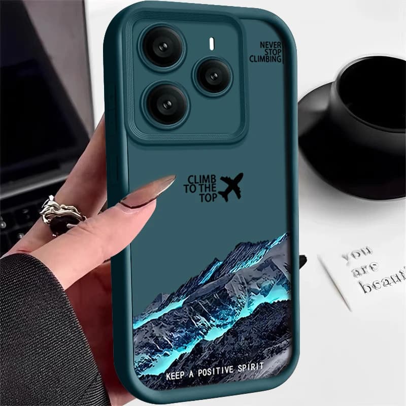 Cover per Telefono in TPU con Motivo Montagna Innevata per Xiaomi 14T Pro 13T Pro, Custodia Antiurto in Silicone Morbido per Xiaomi 14T 13T