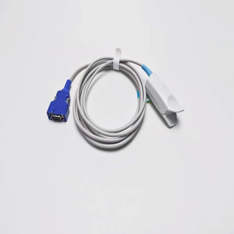 Compatible Oxygen Sensor DOC-10 + DS100A for Adults, Pulse Oxymetry Probe with finger Clips, 3M/9ft TPU Cable