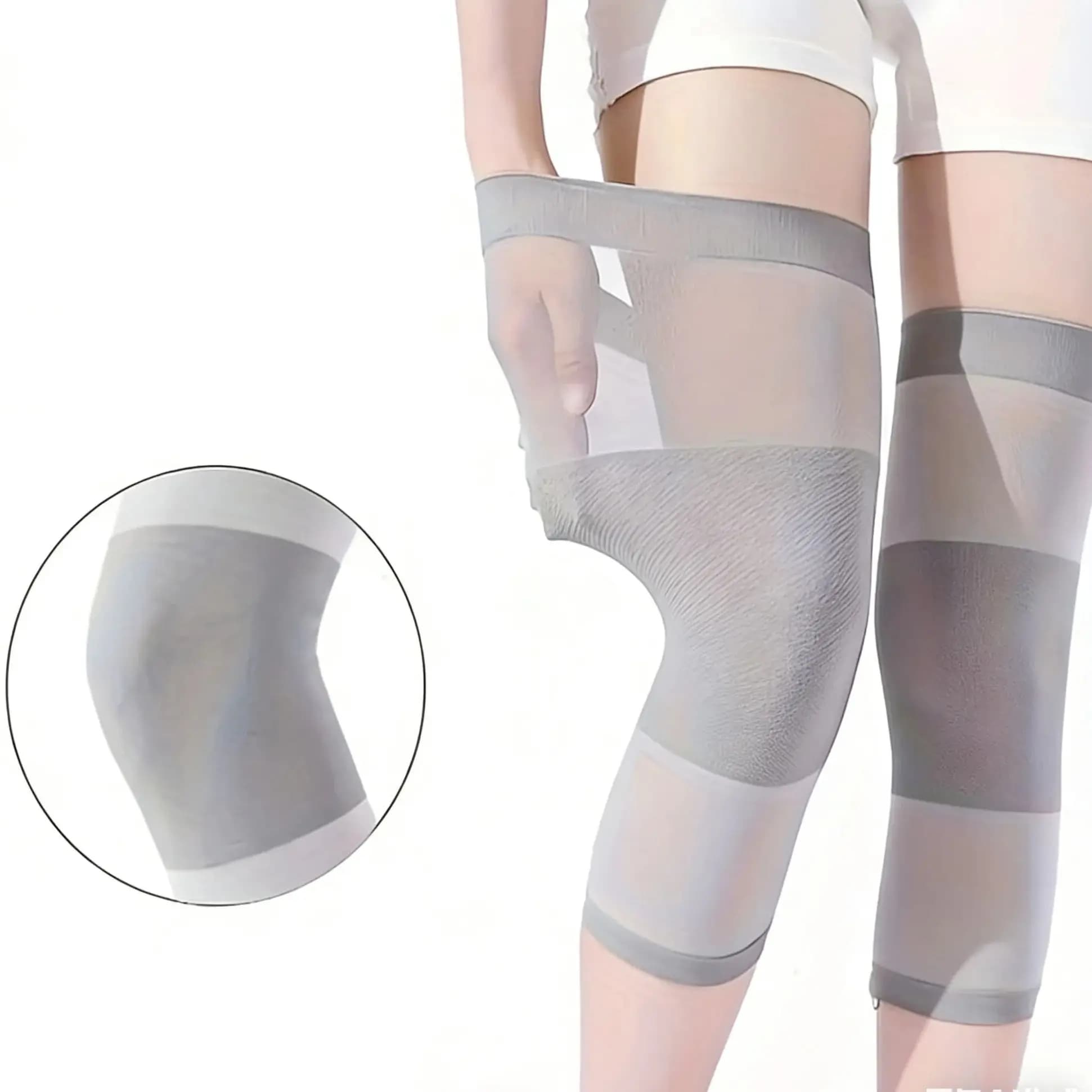 1 paio di ginocchiere in maglia sottile, protezione per le gambe sportive, leggere e traspiranti, per il calore delle articolazioni, per le donne, palestra, corsa, ginocchiere invisibili