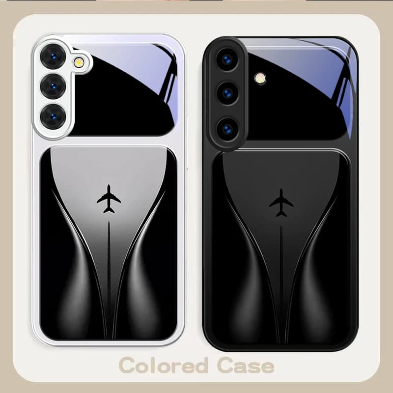 Custodia in vetro per Samsung S26 S22 S8 9 10 S20 Ultra S21 Pro S22 Plus S23 FE S24 Ultra S25 Edge S24+ con design aereo in volo