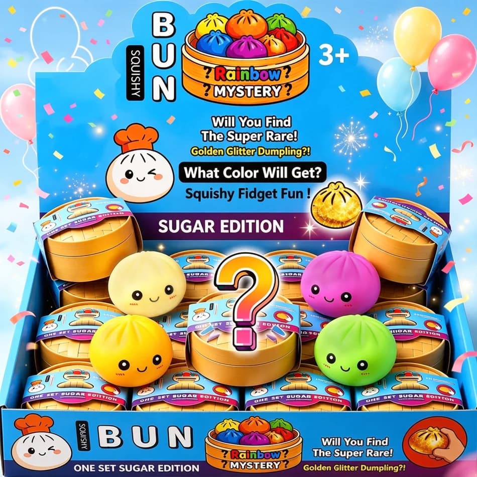 Cute Baozi Dumpling Blind Box Squishy Toy Soft Squeeze Stress Relief Fidget Toy Funny Food Decoration Gift