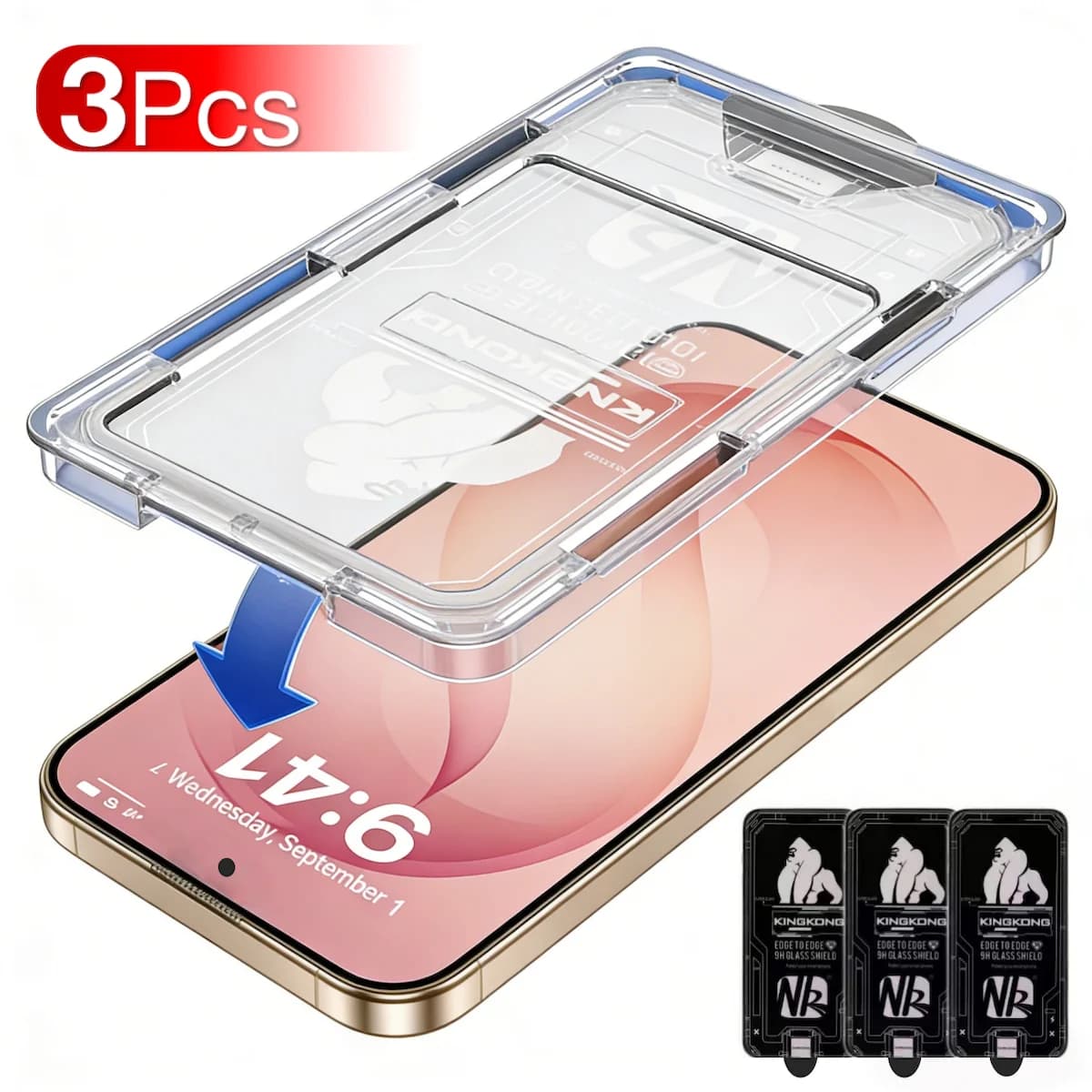3Pcs For Samsung Galaxy S26 Ultra S25 Edge S24 S23 S22 Plus A57 A37 A56 A36 A55 A35 Screen Tempered Glass Protective 9H Unlock