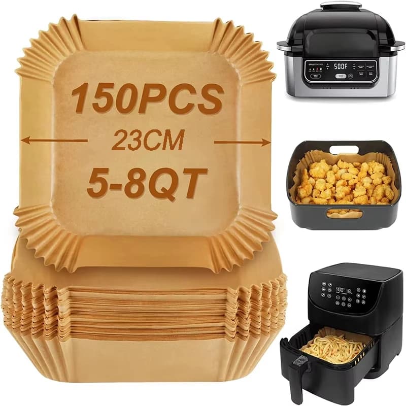 Disposable oven paper for air fryer Cosori Ninja, square and round, non-stick, for oven, kitchen accessories