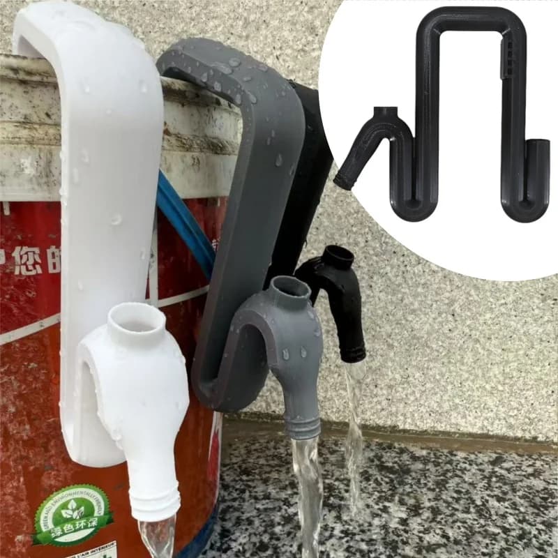 Tubo Sifone Autoadescante Senza Foratura per Scarico e Riempimento Automatico, Strumenti per Trasferimento e Scarico Acqua Piovana 1-10 Pezzi