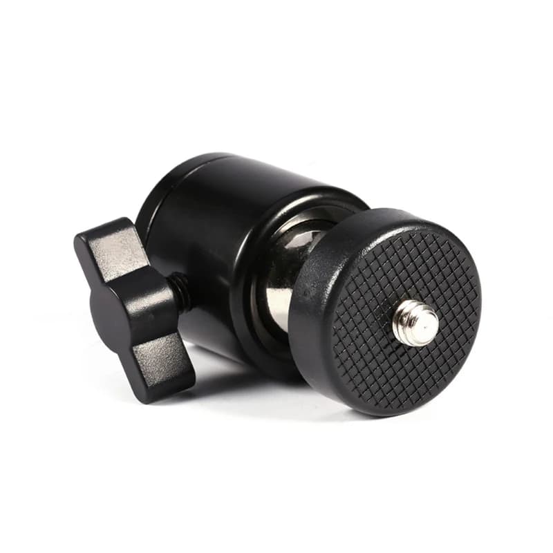 Mini Treppiede con Testa a Sfera Girevole, Attacco a Vite 1/4"-20, Supporto Flash 3/8" per Fotocamera SLR e Monitor da Campo