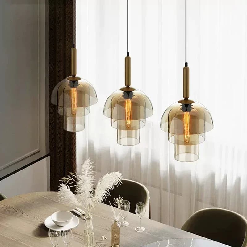 Lampadari a sospensione a LED d'arte Vintage illuminazione lampada a sospensione in vetro ristorante soggiorno corridoio Bar Decor apparecchi di illuminazione a sospensione