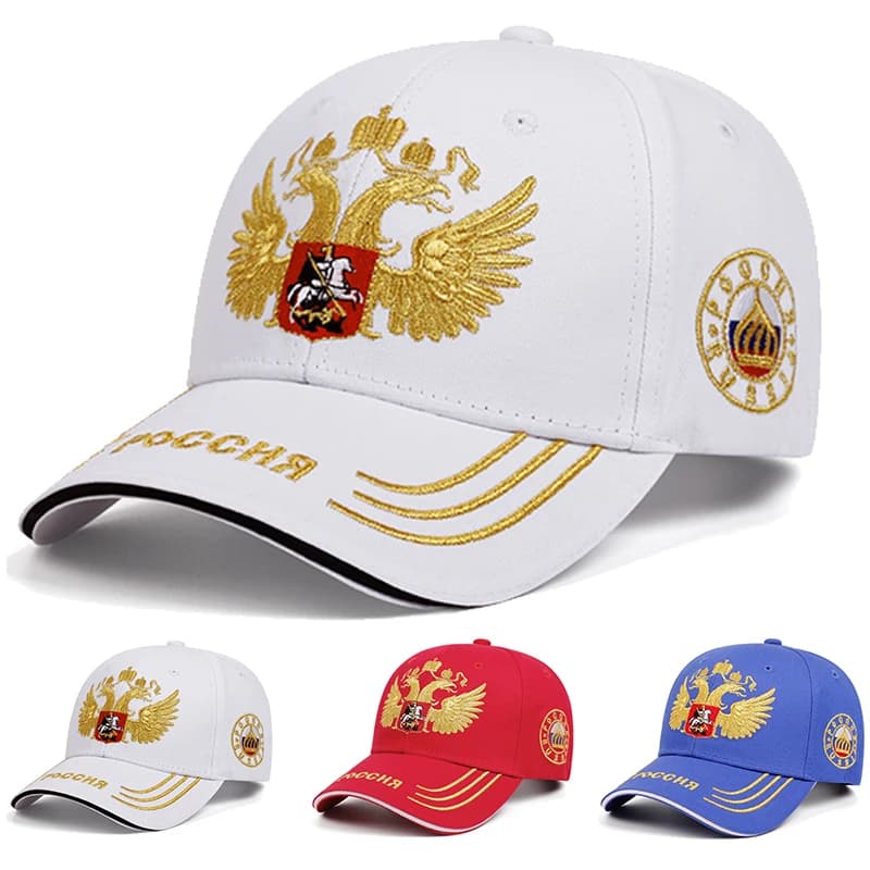 Cappellini da Baseball Unisex con Ricamo Aquila Bicefala, Regolabili per Primavera e Autunno, Cappelli Casual da Esterno, Protezione Solare, Cappello Sportivo