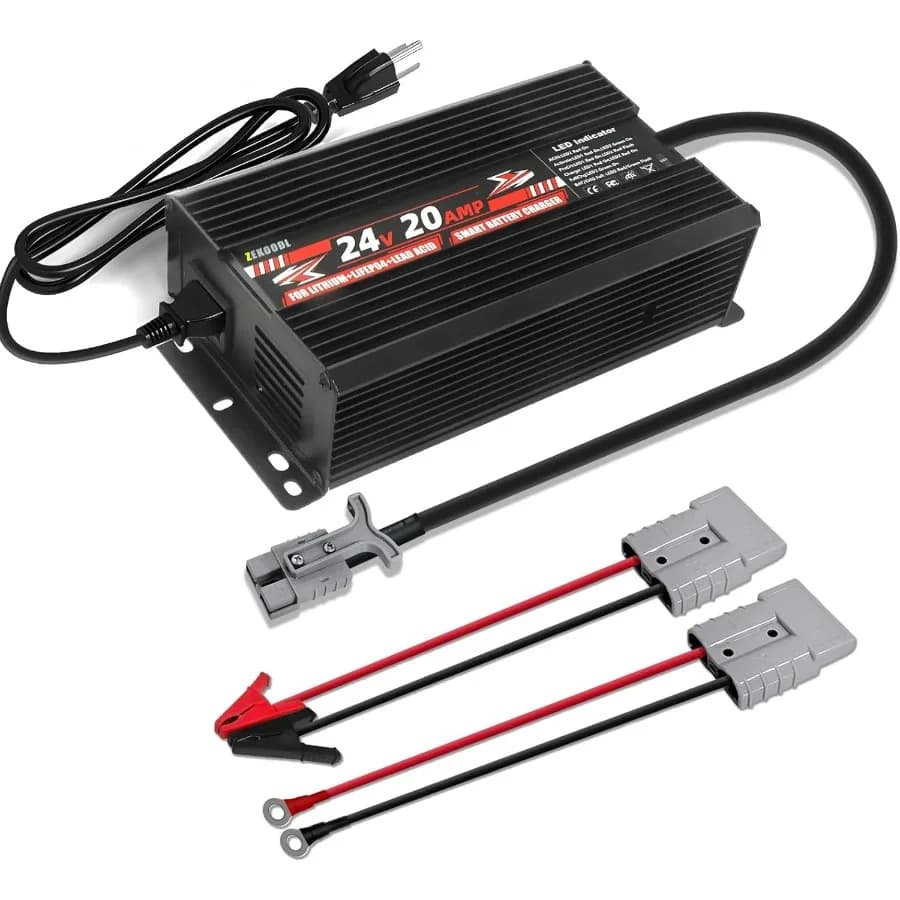 24 V Charger 20A Forklift Charger for LiFePO4 Lithium/acid Battery, Intelligent AC-DC Charger with Anderson Connector for A