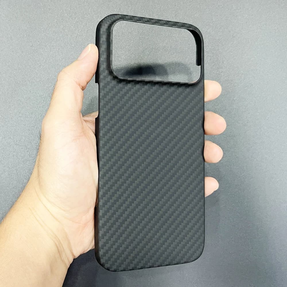 Carbon Fiber Case For iphone 17 Pro Max Cover Air 17 Pro Light Weight Anti-Scratch Aramid Ultra Thin Back Shell Skin with Lens