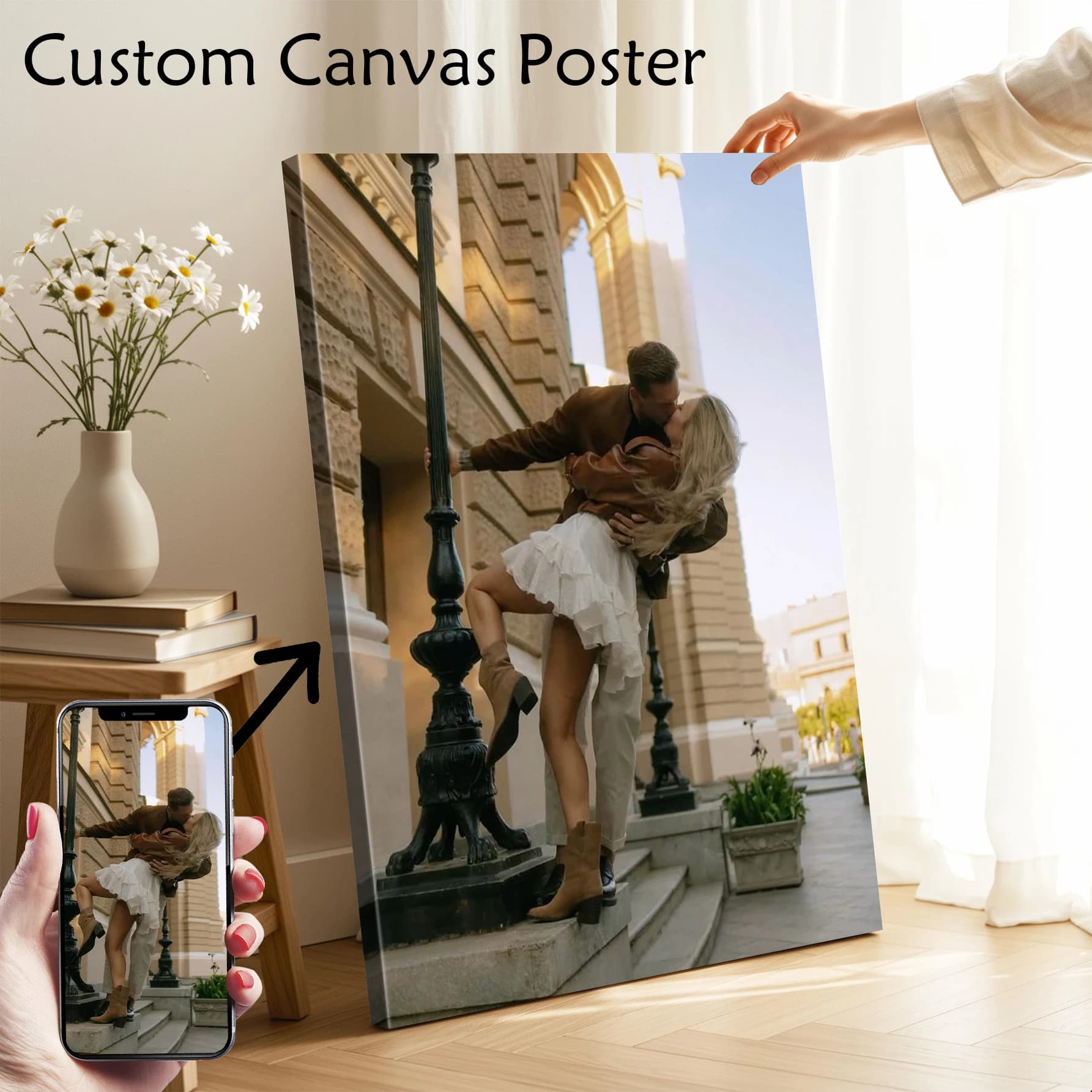 Poster su tela personalizzabile di tutte le dimensioni CON CORNICE FAI DA TE O SOLO TELA per decorazioni per la stanza/soggiorno/camera da letto/articoli per la casa