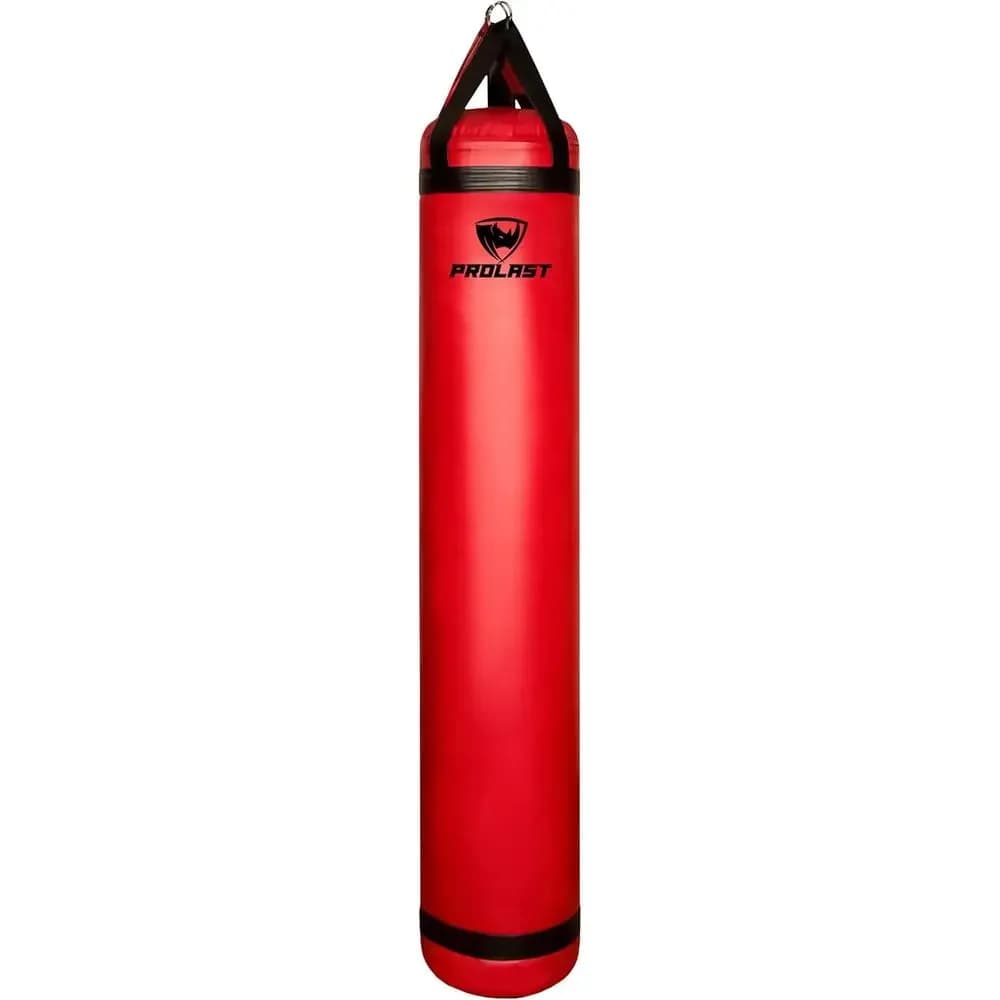Heavy Duty Punching Bag for Adults - Boxing, MMA, Martial Arts, Muay Thai, Strength Training - 150 lbs, Red and Black