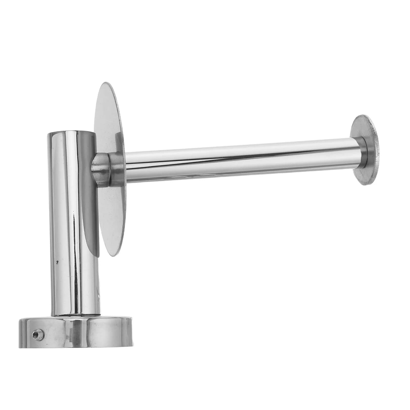Sturdy Stainless Steel Toilet Paper Holder Polished Glossy Surface Pressure Lever Design for Access Countertop