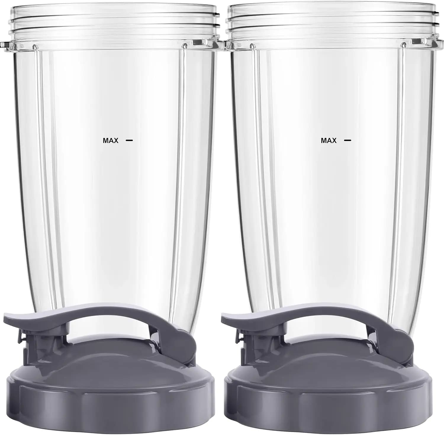 Bicchieri per Frullatore da 24oz con Coperchi Ribaltabili, Compatibili con Frullatori NutriBullet 600W/900W
