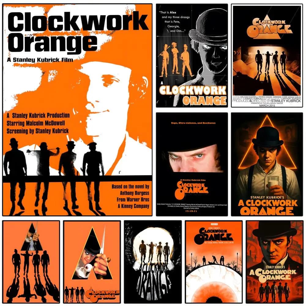 Painting Calligraphy HD Waterproof Canvas Wall Art Poster Home Room Decor Gift A Clockwork Orange