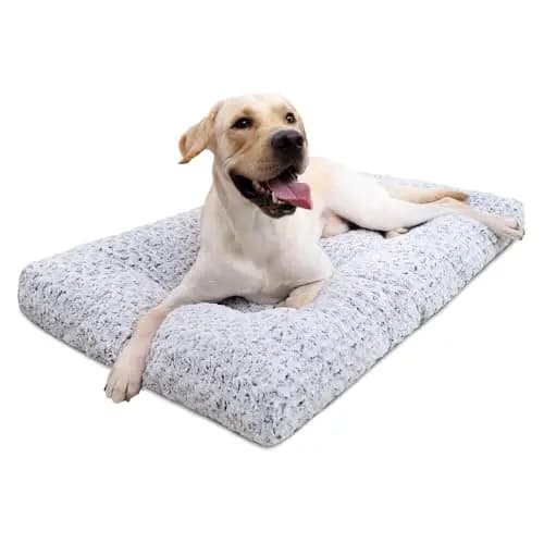 Cuccia Lavabile per Cani KSIIA, Letto Deluxe in Peluche per Gabbie, Comodo Tappetino Antiscivolo per Cani di Taglia Grande, Jumbo, Media e Piccola