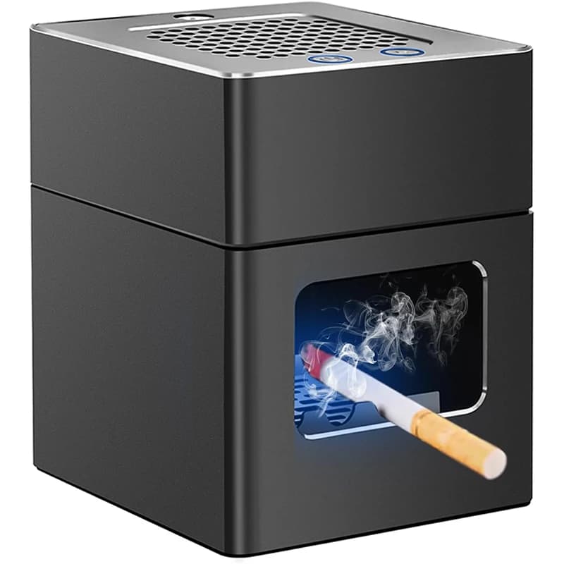 Posacenere con filtro HEPA in lega di alluminio con accendisigari, mangiatoie per la stanza di casa, posacenere multifunzionale senza fumo