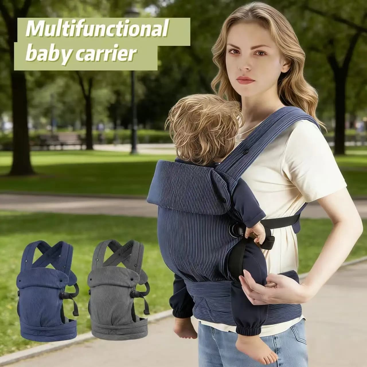 Marsupio Multifunzionale Rinforzato con Seduta Ergonomica, Regolabile e Facile da Usare, la Scelta Migliore per i Genitori che Portano Fuori i Propri Bambini