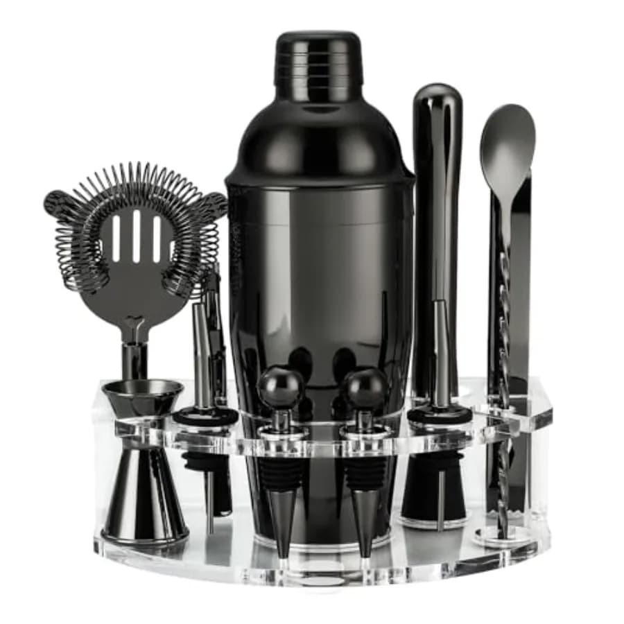 Bartender Kit Cocktail Shaker Set Stainless Steel Cocktail Kit with 12 Pcs Bar Accessories 25oz Shaker Bar Set Drink Mixer Set