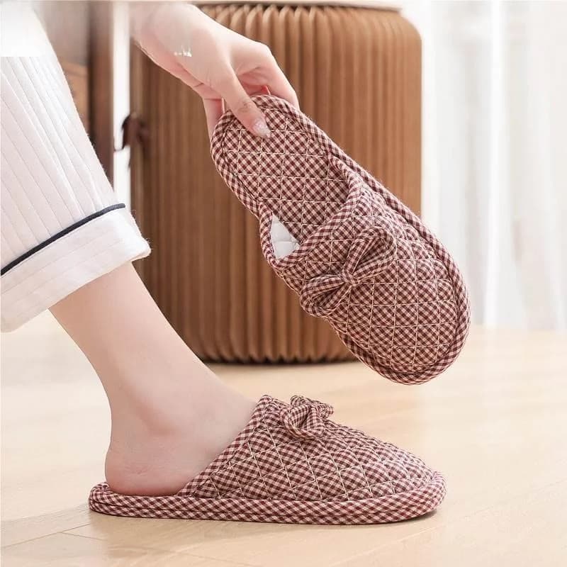 Nuove Pantofole Artigianali in Cotone con Suola Morbida, per Uso Domestico, Silenziose, da Donna, per Pavimenti in Legno, Primavera Estate Autunno, Quattro Stagioni
