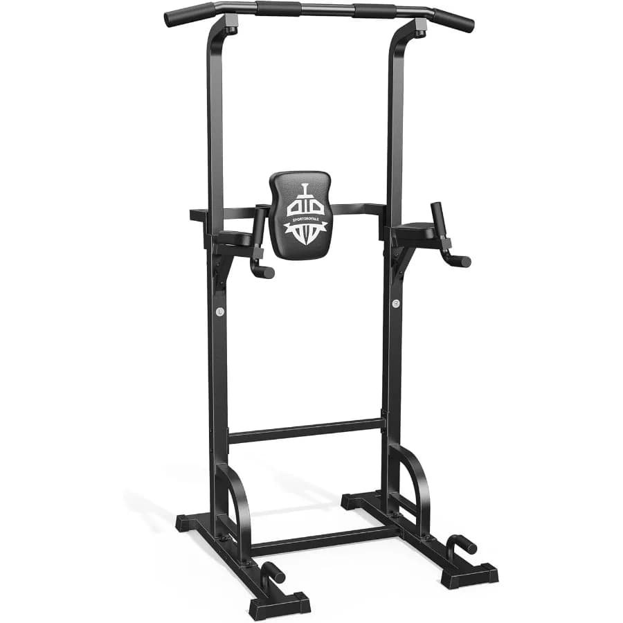 Power Tower Pull Up Bar Station, 450 pounds stable Dip Pull Up station for home gym strength training equipment