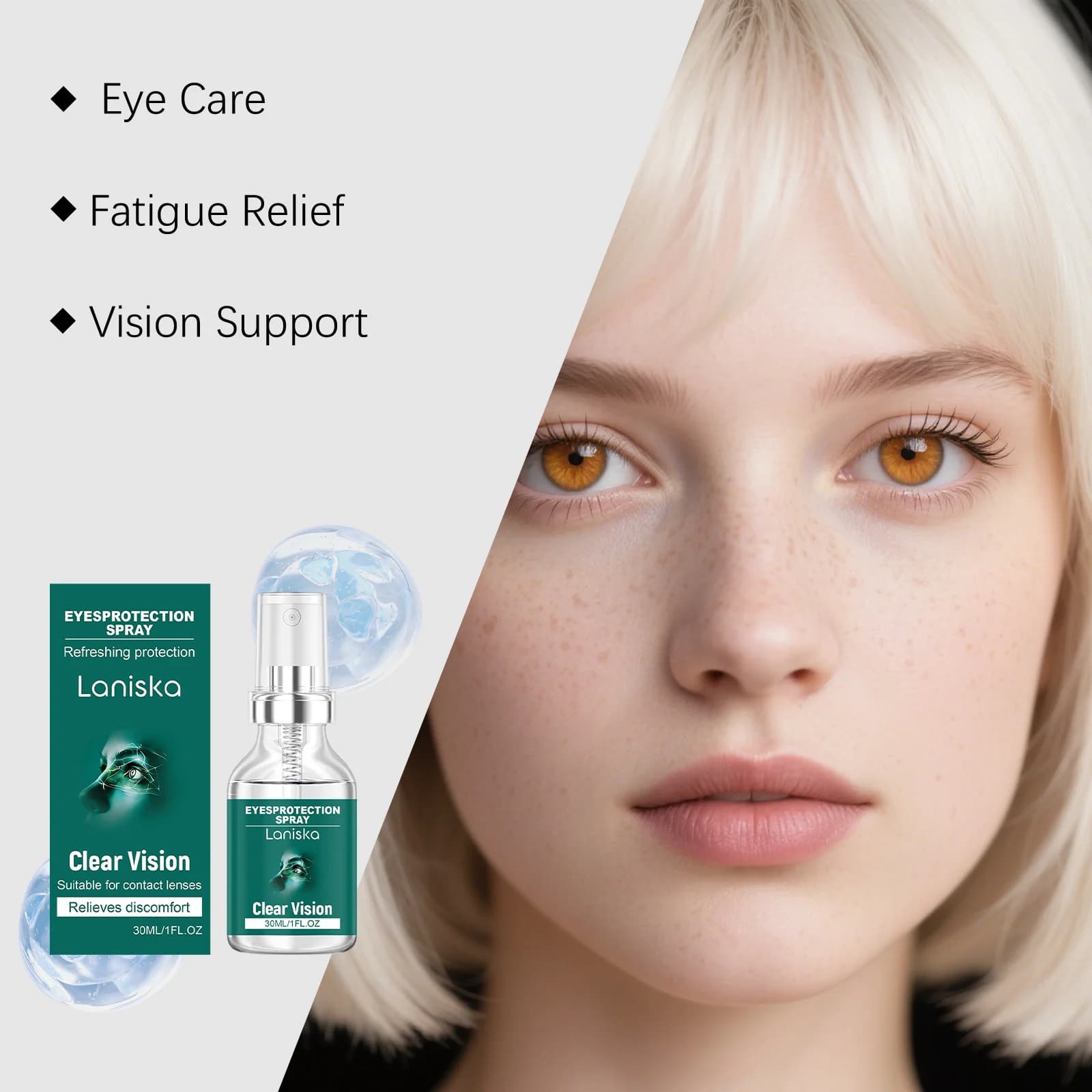 Eye Care Spray Relieves Screen Fatigue Natural Fast Acting Refreshing Dry Eye Soothing Moisturizing Reduce Discomfort Eye Care