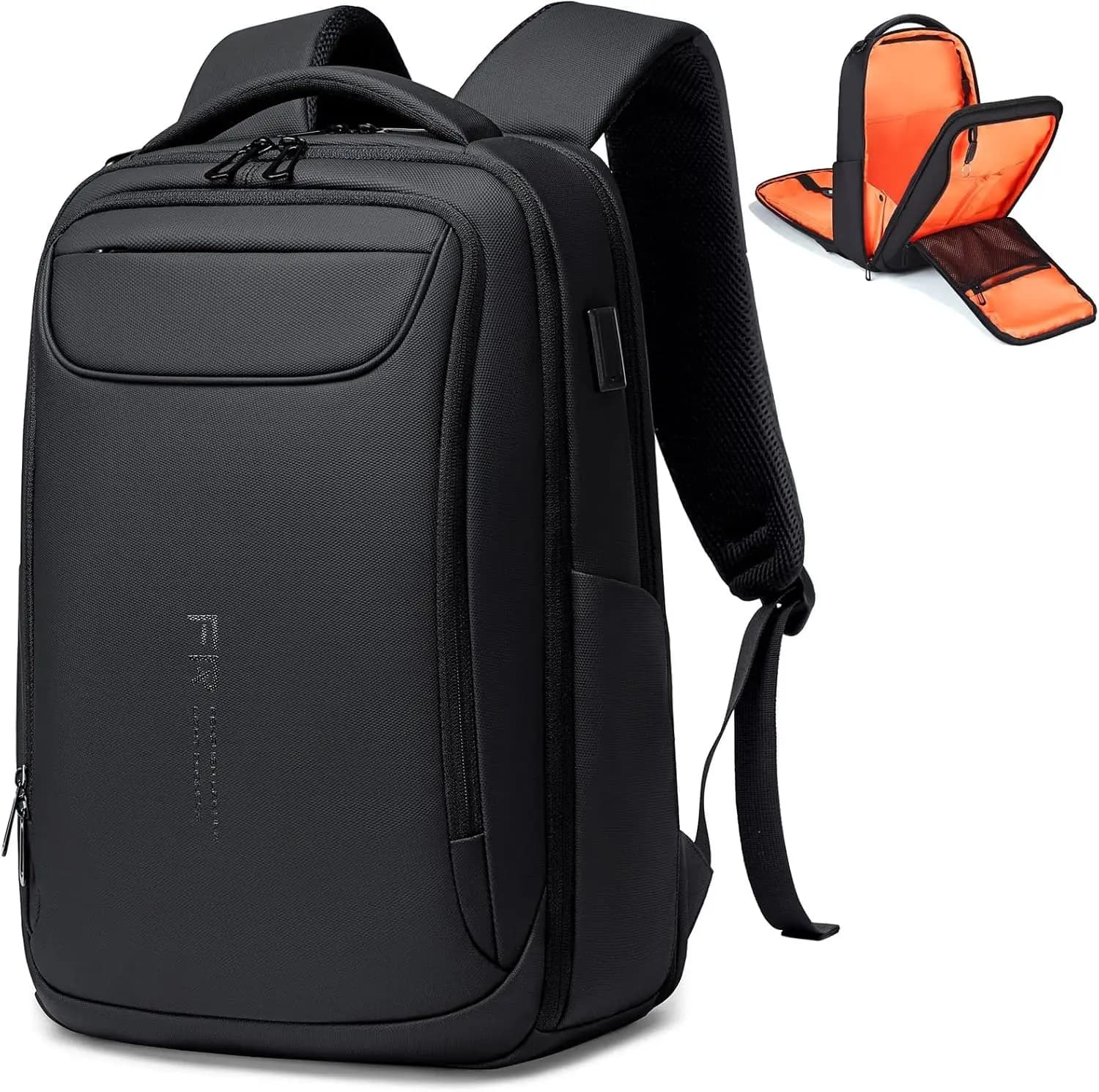 Zaino per Laptop Resistente all'Acqua da 15.6 Pollici con Porta di Ricarica USB