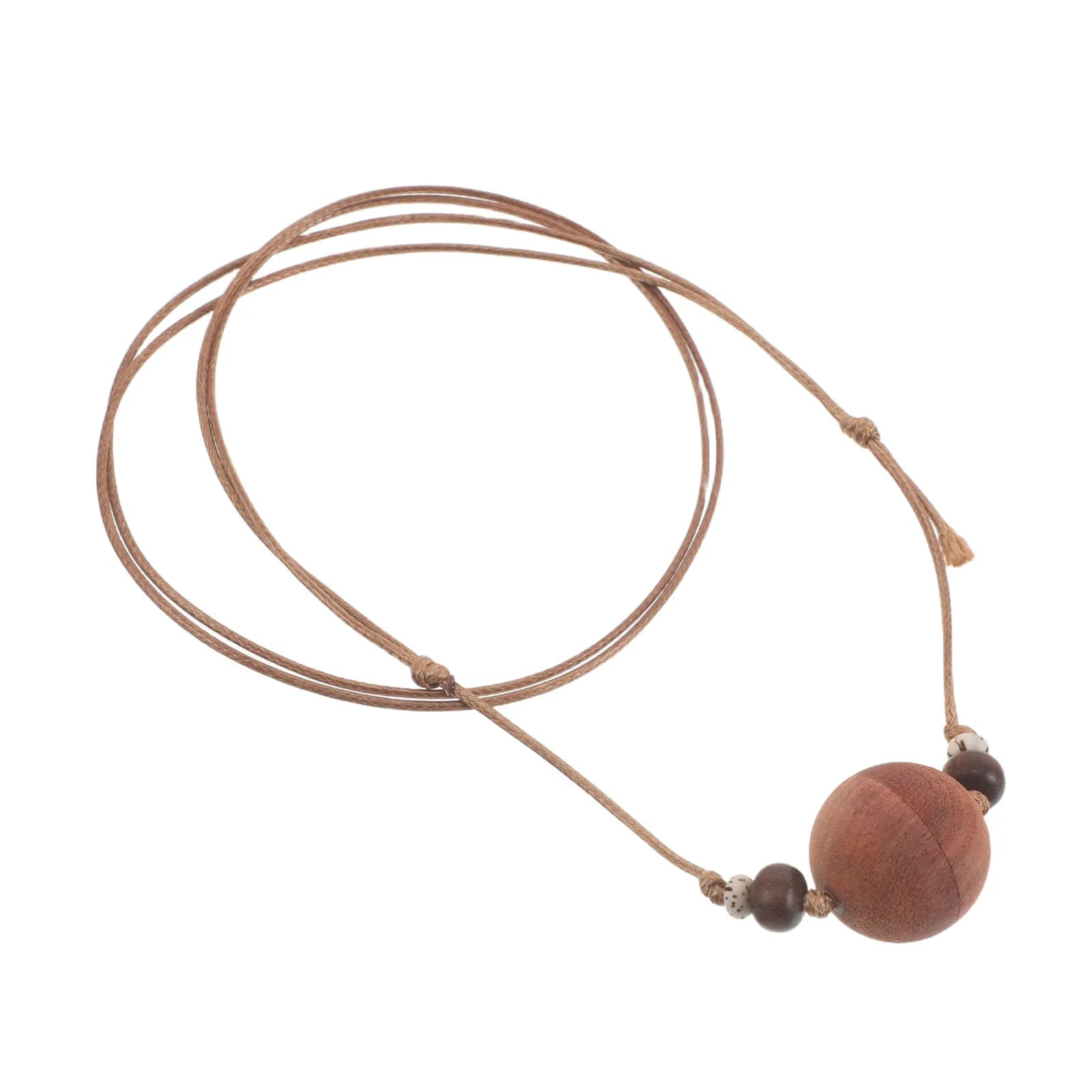 Collana con Ciondolo in Legno di Sandalo per Uomo e Donna, Apribile, Organizer da Viaggio per Medicinali, Diffusore di Oli Essenziali