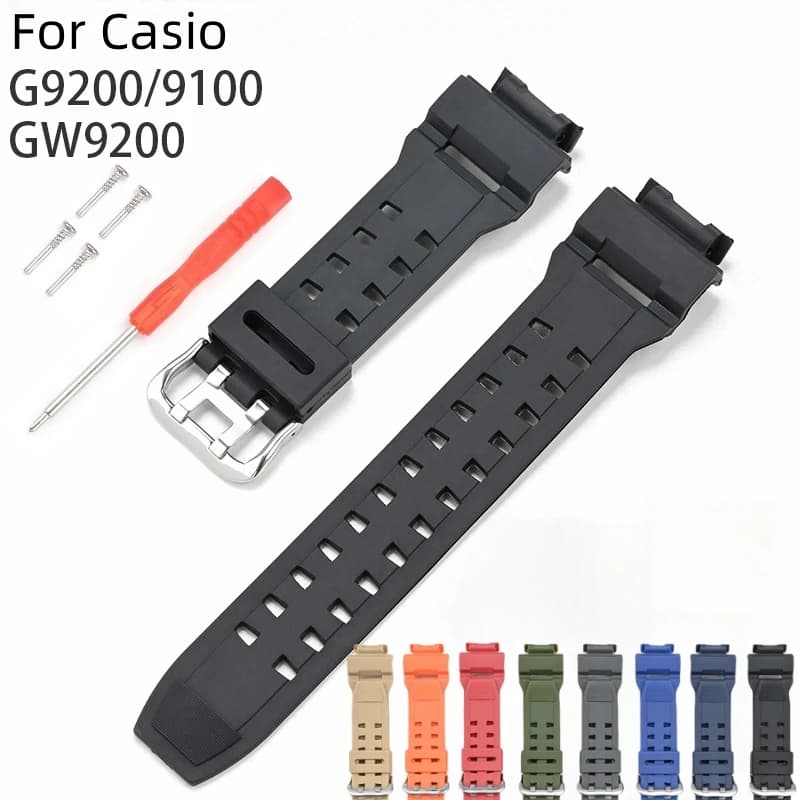 Cinturino orologio in resina impermeabile per Casio G-SHOCK G9200 GW9200 GW9101 GW9102 GW9110 GW9125 Uomo Donna Cinturino in silicone