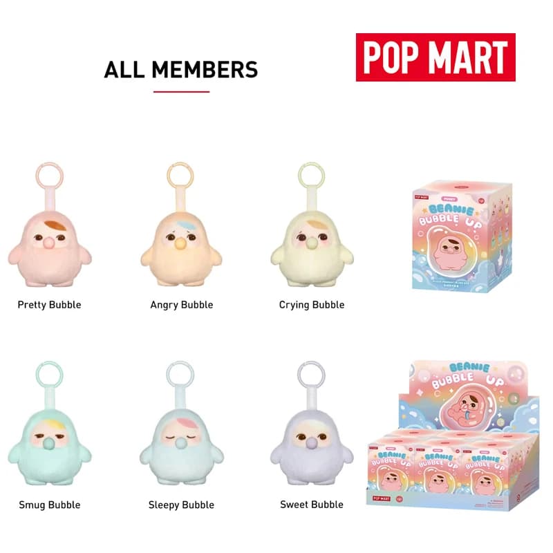 Merch ufficiale POP MART PUCKY BEANIE BUBBLE UP SERIES-Peluche Ciondolo Scatola Cieca Giocattoli Action Figure Scatola Misteriosa Modello da Collezione