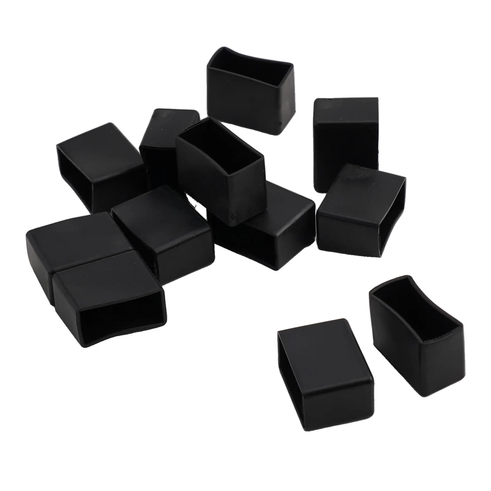 12 pz/set Square Chair Leg Cap gomma antiscivolo copripiedi da tavolo calzini cuscinetti protettivi per pavimenti piedini di livellamento per mobili parti