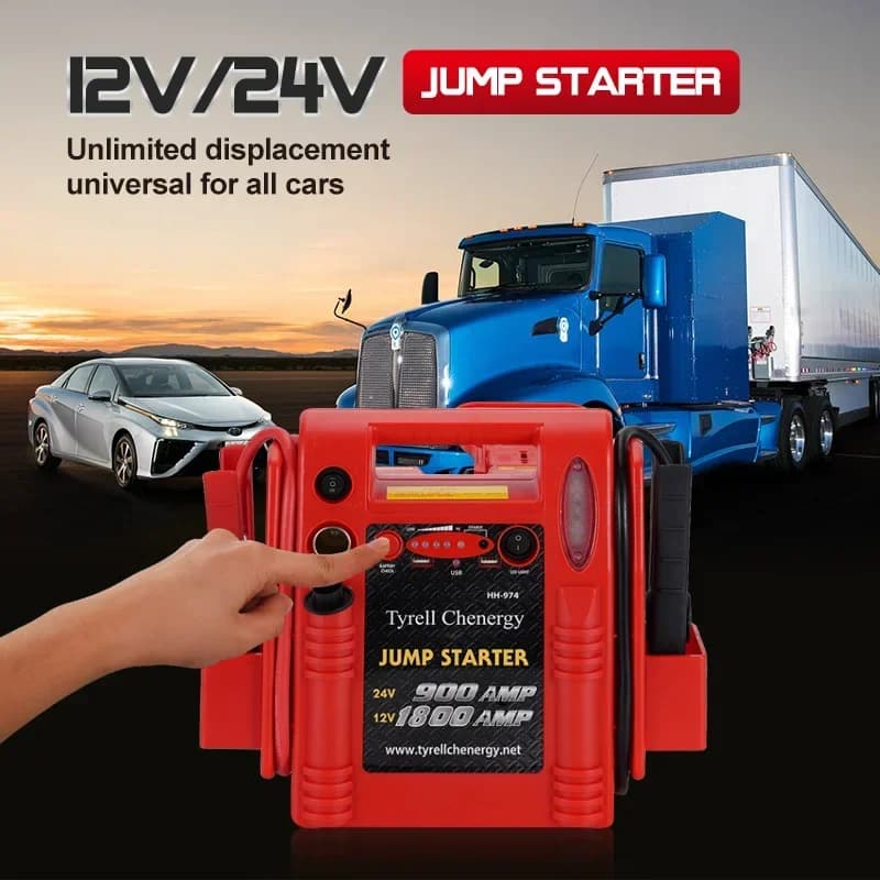 2025/SPY Universale Auto Camion Diesel E Avviamento A Doppio Avviamento A Vapore 12V 24v Accumulatori E Caricabatterie Di Riserva 1800a Ad Alta Potenza Jump Starter