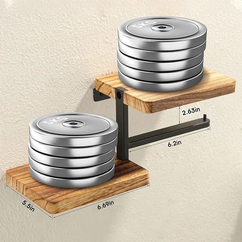 1PC Wooden Toilet Paper Holder Hanging Tissue Roll Wall Mounted Bathroom Shelf Wallpaper Rack Dispenser Bathroom Accessories
