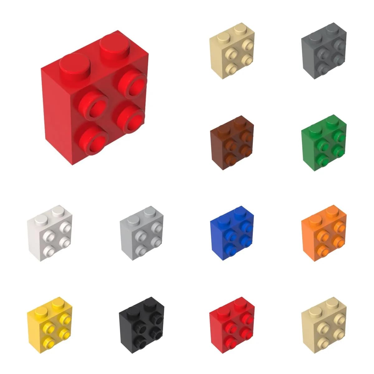50 pz 22885 Modificato 1x2x1 2/3 con Borchie su 1 Lato Building Block Giocattolo Compatibile Educativo Formato Creativo Regalo FAI DA TE MOC