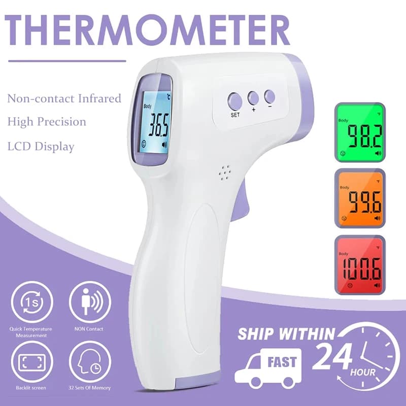 Digital thermometer on the front for children, adults and newborns Accurate children thermometer and touchless infrared/oxid meter temperature