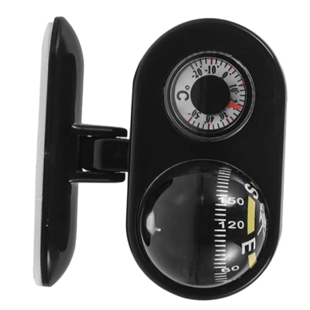 Bussola per auto in ABS e PMMA con indicatore di temperatura per la maggior parte delle bussole per auto e uso marino; Misurazione della temperatura
