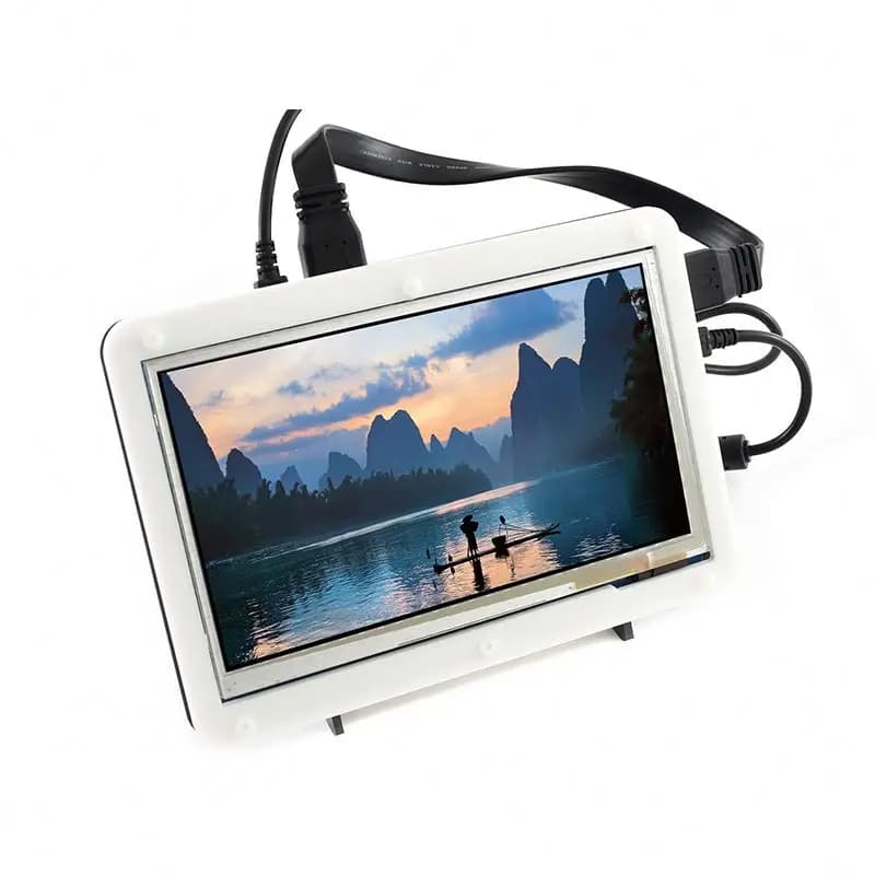 Waveshare Raspberry Pi 5/4b/3b+7-inch display HD-MI capacitive screen LCD with casing display screen