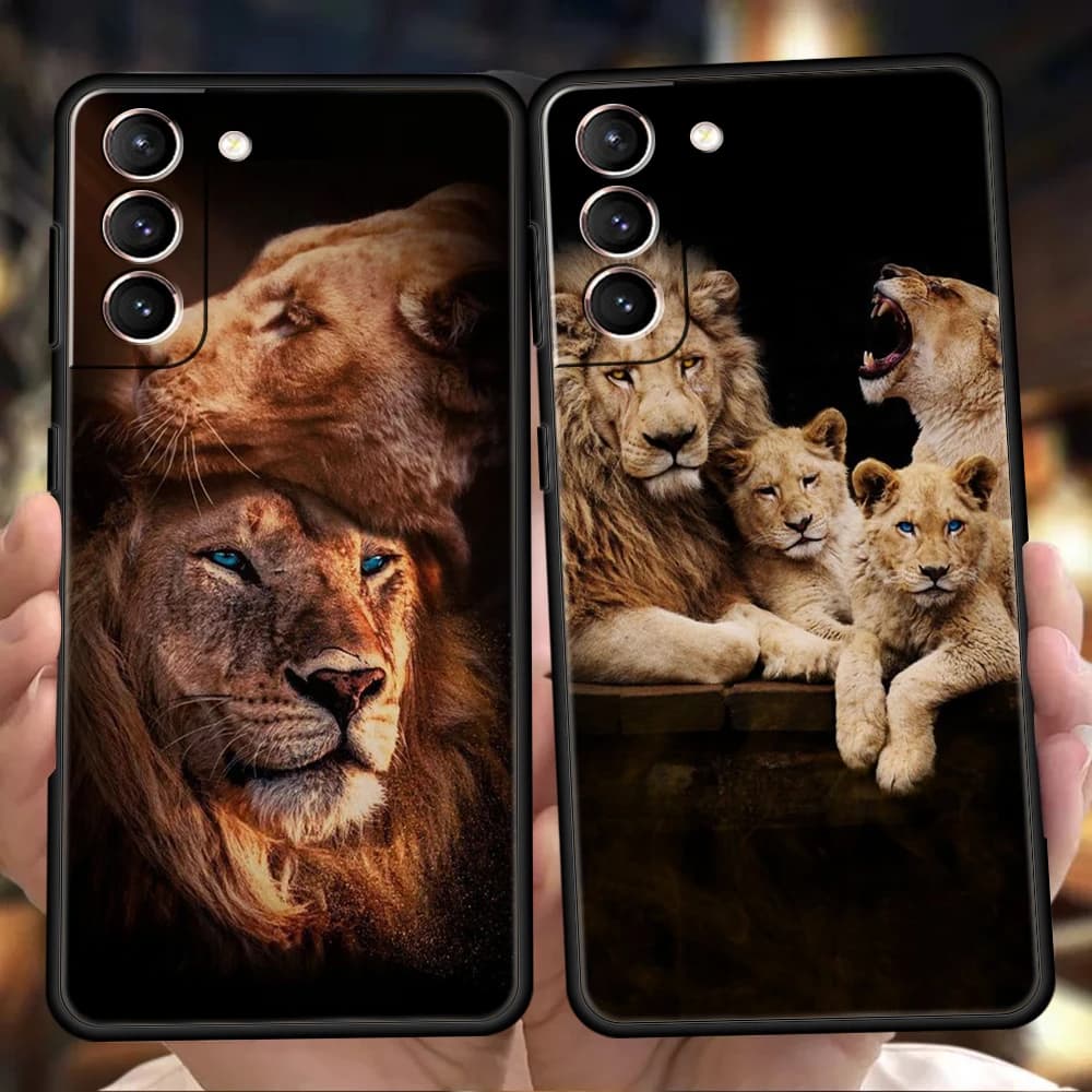 Leone Alpha Maschio Cub Custodia per Samsung Galaxy S24 S23 S22 S20 S21 FE Ultra S24 S23 S10 S10E S9 S8 Plus 5G Custodia in silicone per telefono