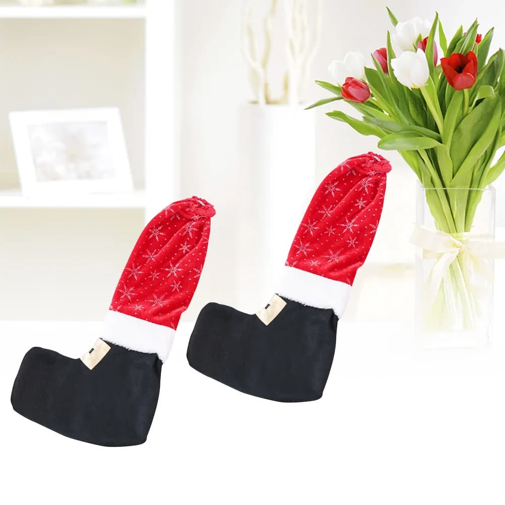 4Pcs Snowflake Chair Leg Protectors Table Leg Covers Christmas Floor Protection Furniture Feet Sleeves Noise Reduction Machine