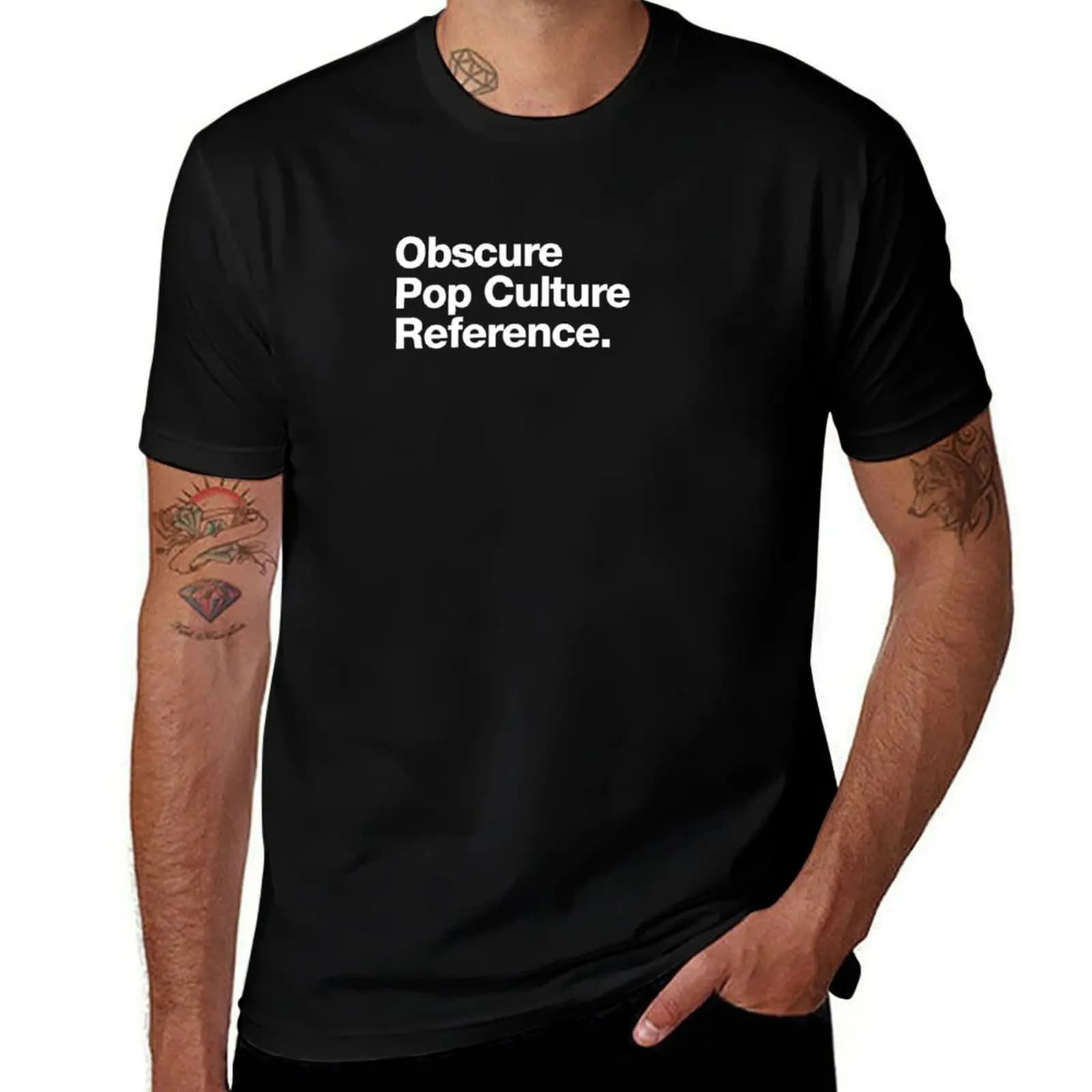 Riferimento culturale popolare obliquo. T-shirt Leggera Casual Estiva