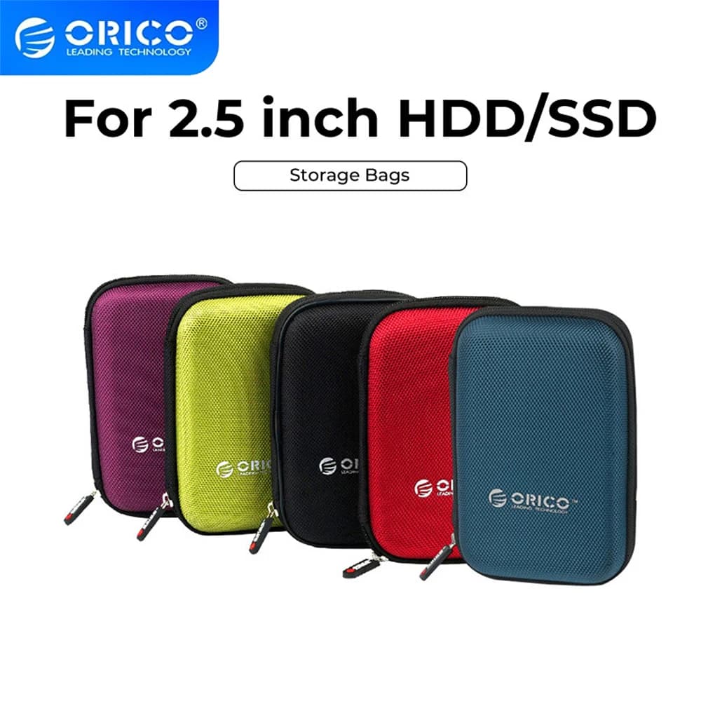ORICO Borsa per HDD da 2,5 pollici Borsa per disco rigido portatile per HDD portatile esterno Custodia protettiva per custodia Nero/Rosso/Grigio
